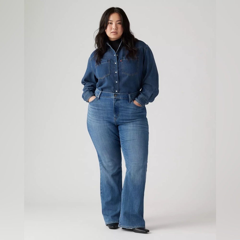 Levi's 726 Flare Jeans Medium Wash, Stretchy Cotton Blend, Women's 24W